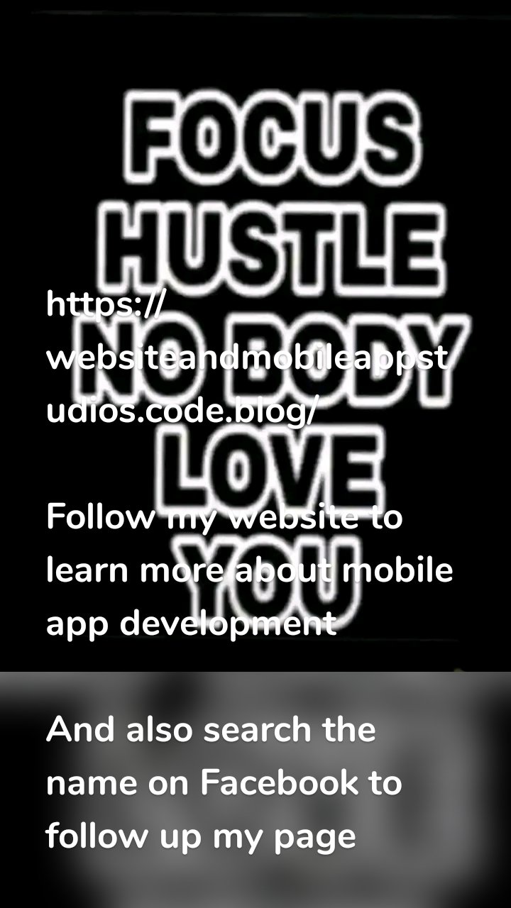 https://websiteandmobileappstudios.code.blog/
Follow my website to learn more about mobile app development
And also search the name on Facebook to follow up my page